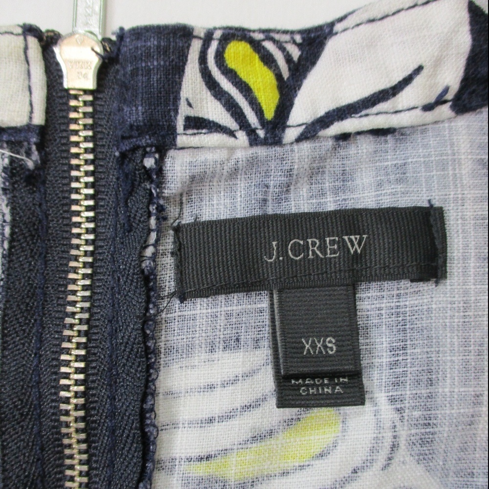 J. CREW Tropical Frond Shift Dress Size XXS - Picture 6 of 9